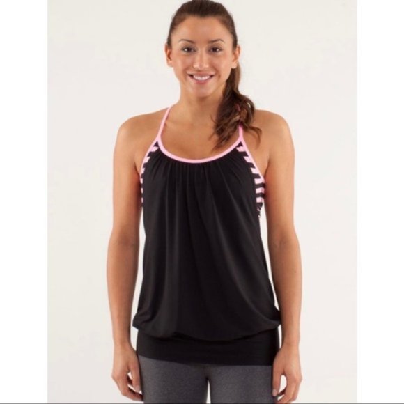 lululemon athletica Tops - Lululemon No Limits Pink Yoga Workout Tank Size 4
